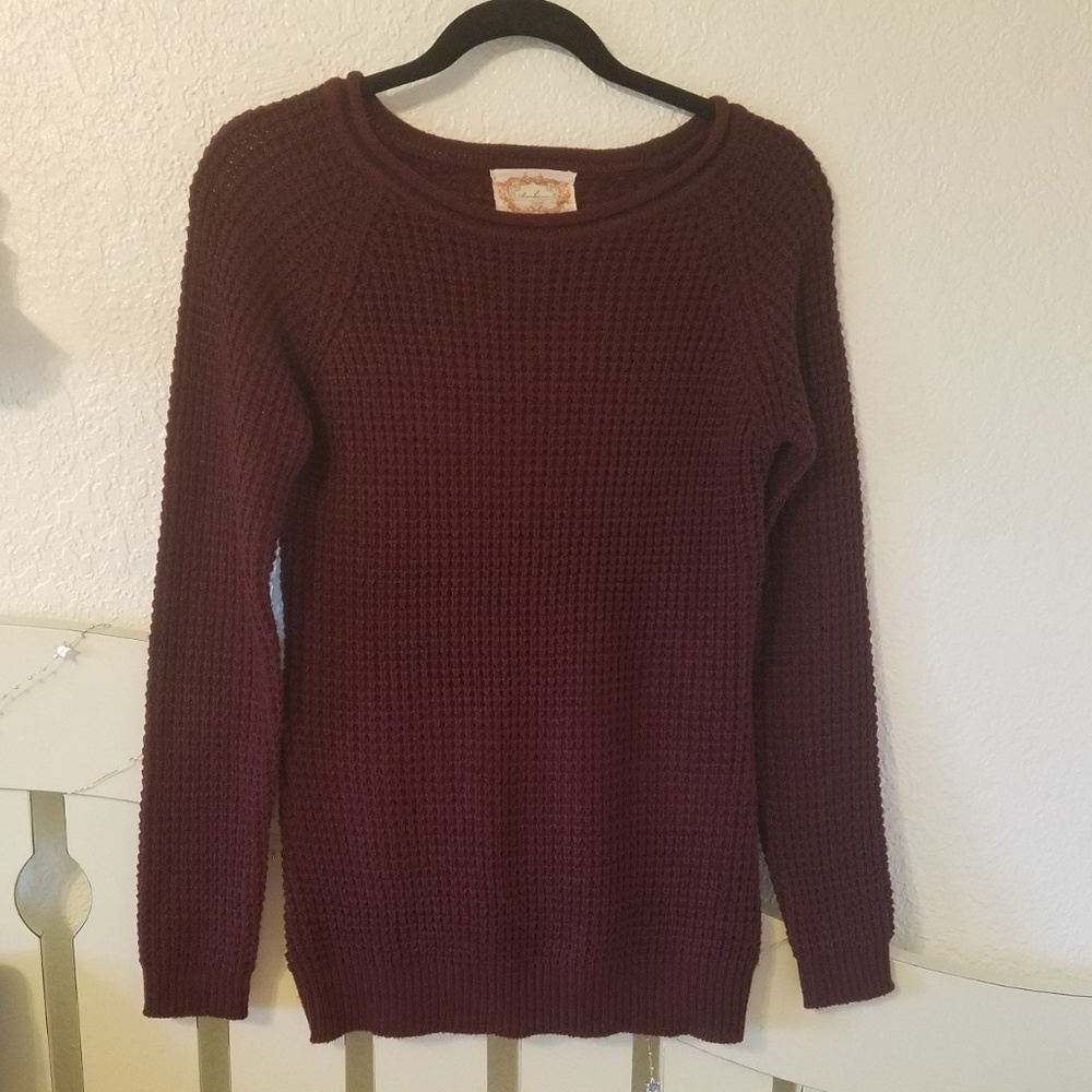 Thick burgundy sweater